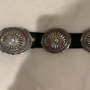 Native American Sterling Silver concho belt.